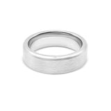 7mm Comfort Set Mens Wedding Ring in Brushed Satin Finish