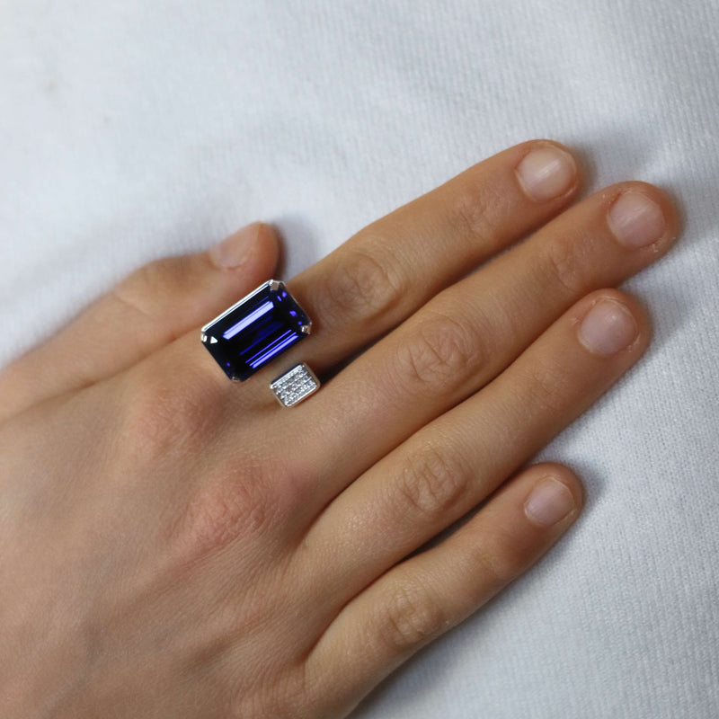 Blue Sapphire and Diamond Ring | "One and Only"