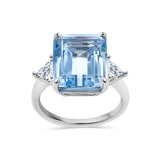 Aquamarine with Trilliant sides | Bespoke