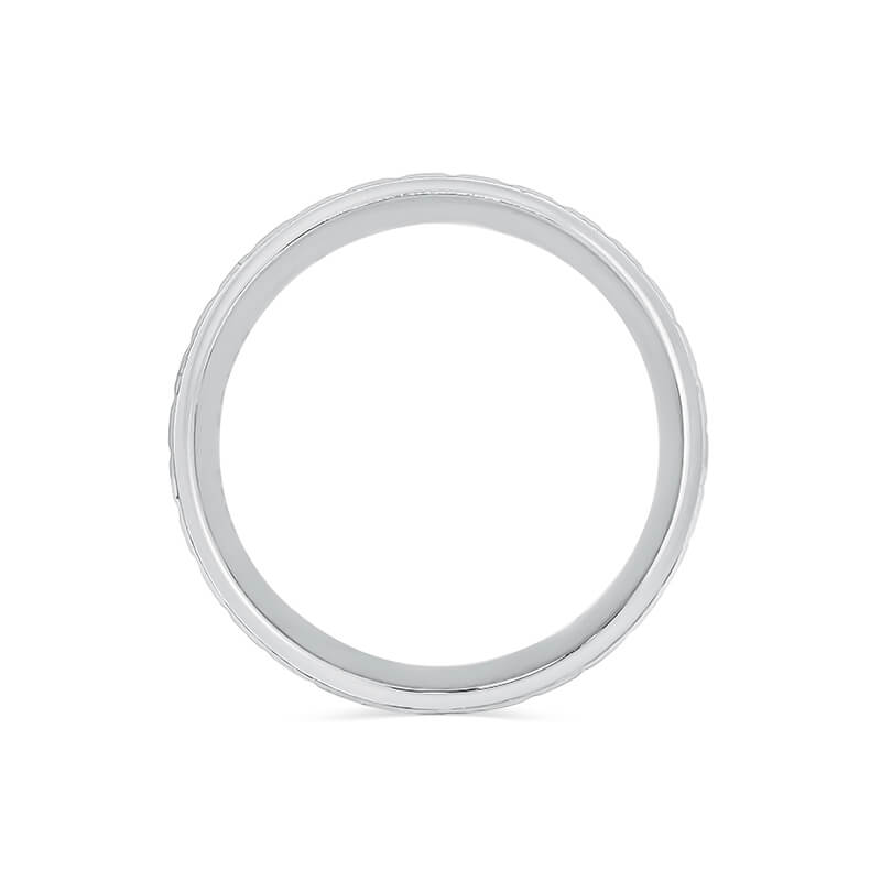 Grid Pattern 8mm Mens Wedding Ring