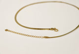 18k Solid Gold Herringbone Necklace