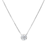 Bezel Set Lab Grown Diamond Necklace