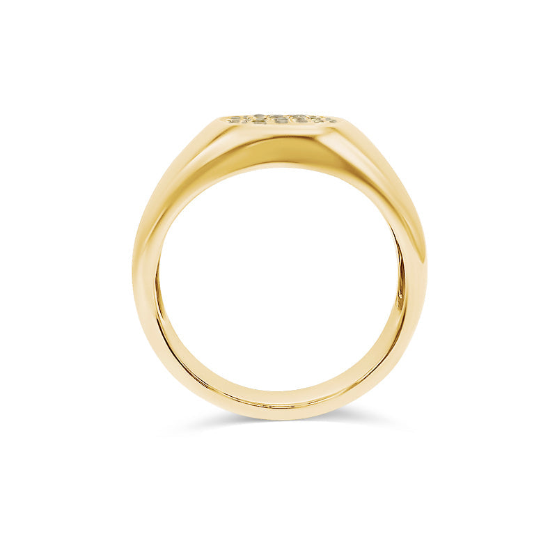 Men's Lab Grown Diamond Oval Signet Ring