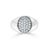 Men's Lab Grown Diamond Oval Signet Ring