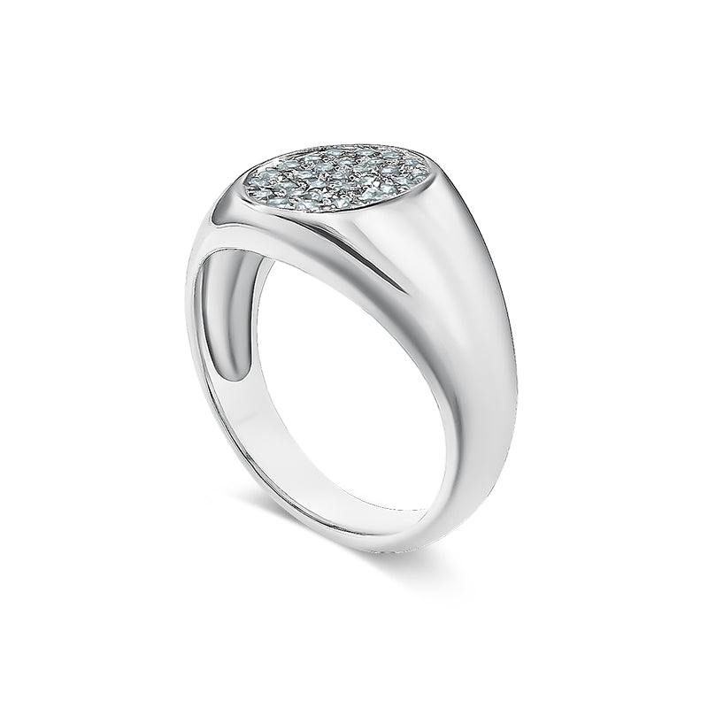 Men's Lab Grown Diamond Oval Signet Ring