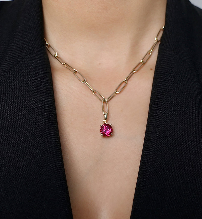 Magenta Sapphire Pendant | 3ct