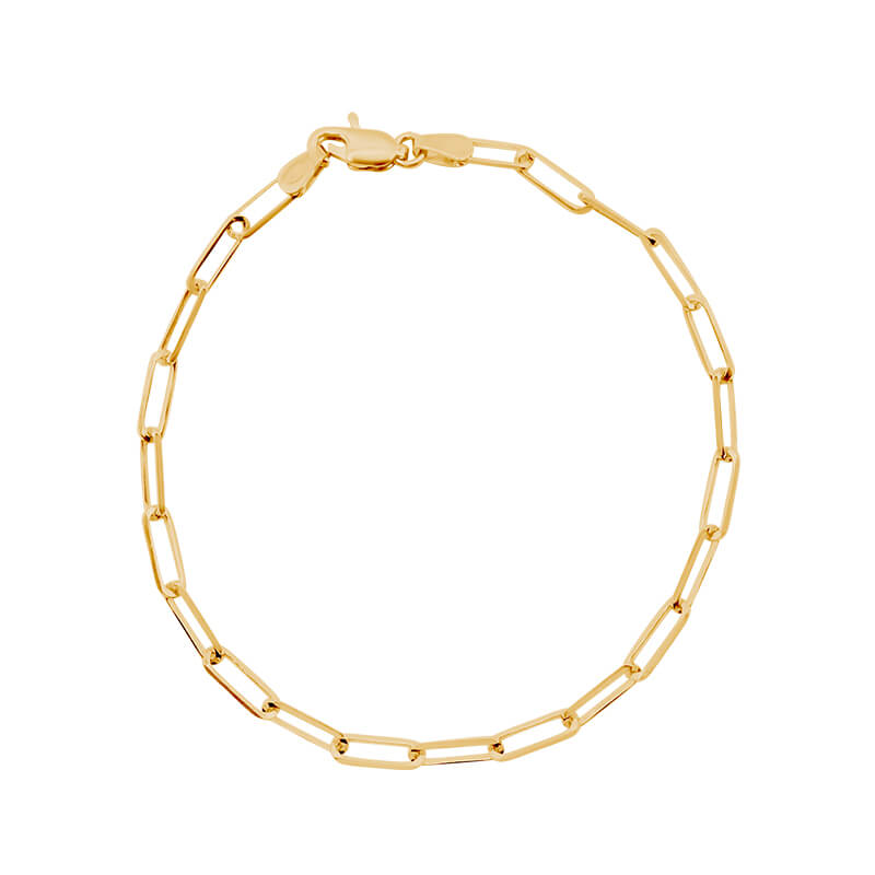 Men's Paperclip Bracelet | 9k Solid Gold