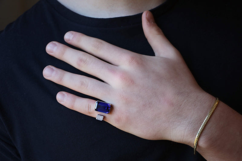 Blue Sapphire and Diamond Ring | "One and Only"