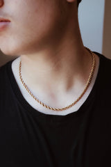 Men's Rope Necklace | 9k Gold Chain