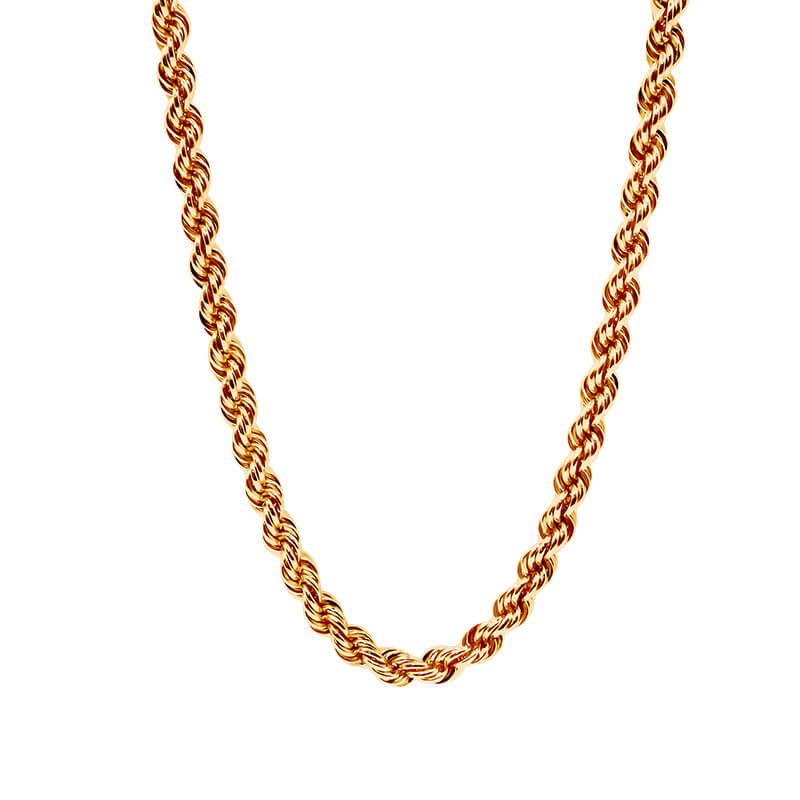 Men's Rope Necklace | 9k Gold Chain