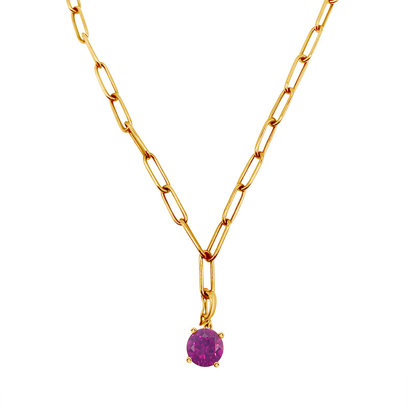 Magenta Sapphire Pendant | 3ct