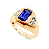 Sapphire & Diamond Signet Ring -"One & Only"