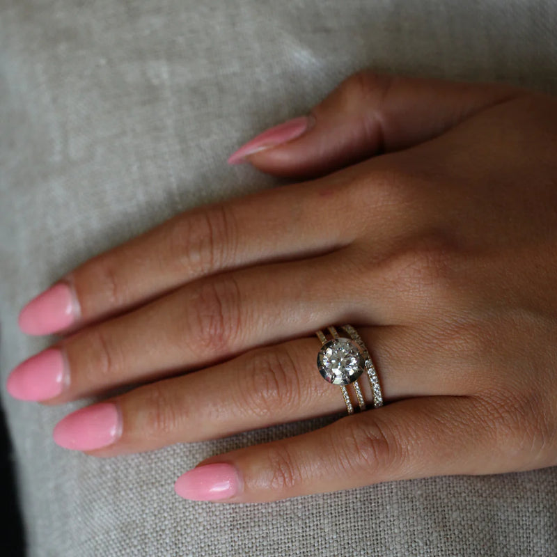 Button Back Diamond Ring | 'One & Only'