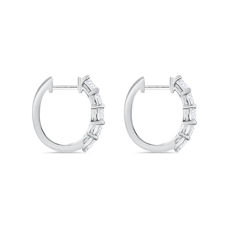 Tension Set Diamond Hoops 