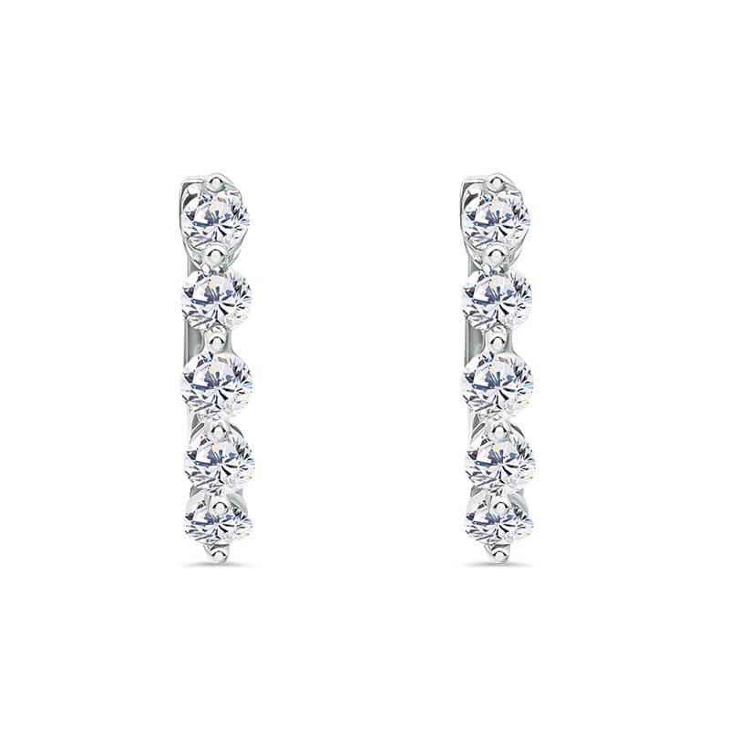 Tension Set Diamond Hoops 