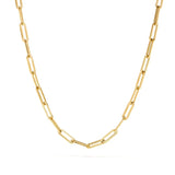 Men's Paperclip Link Necklace | 9k Solid Gold - Large