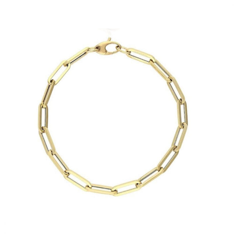 Men's Paperclip Bracelet | 9k Solid Gold