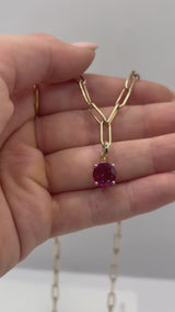 Magenta Sapphire Pendant | 3ct