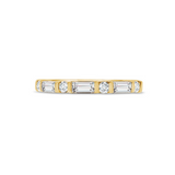 Baguette and Round Cut Multi-Stone Wedding Band. Deltora Diamonds Sustainable Lab Grown Diamond Jewellery.