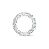 U-prong 2mm Round Cut Eternity Wedding Band with Sustainable Lab Diamonds. Sustainable Bridal Jewellery Deltora Diamonds.