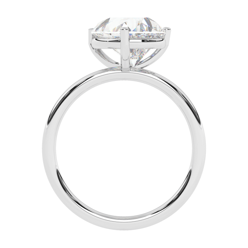 Deltora Diamonds Solitaire Angled Pear Engagement Ring made with sustainable lab diamonds.