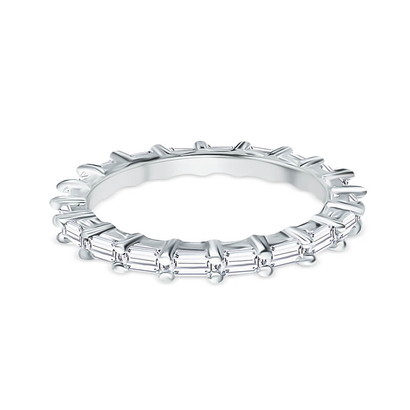 Deltora Diamonds Baguette Sideways Eternity Band made with Sustainable Lab Diamonds.