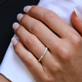 Deltora Diamonds Baguette and Round Cut Alternating Wedding Ring made with sustainable lab diamonds.