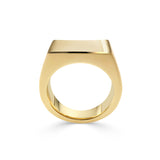 Deltora Diamonds Mens Signet Ring in Yellow Gold.