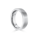 7mm Comfort Set Mens Wedding Ring in Brushed Satin Finish