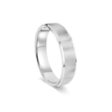 Bevelled Edged Mens Wedding Ring