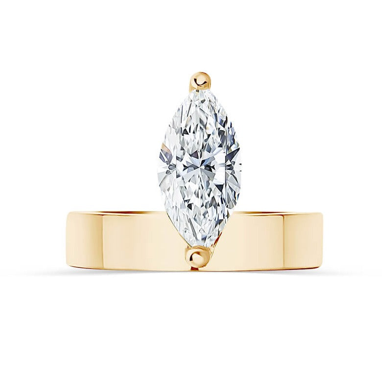 Deltora Diamonds Floating Marquise Diamond Cigar Band made with sustainable lab diamonds.