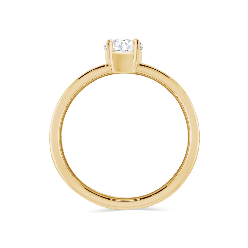 Marquise Cut Solitaire Double band