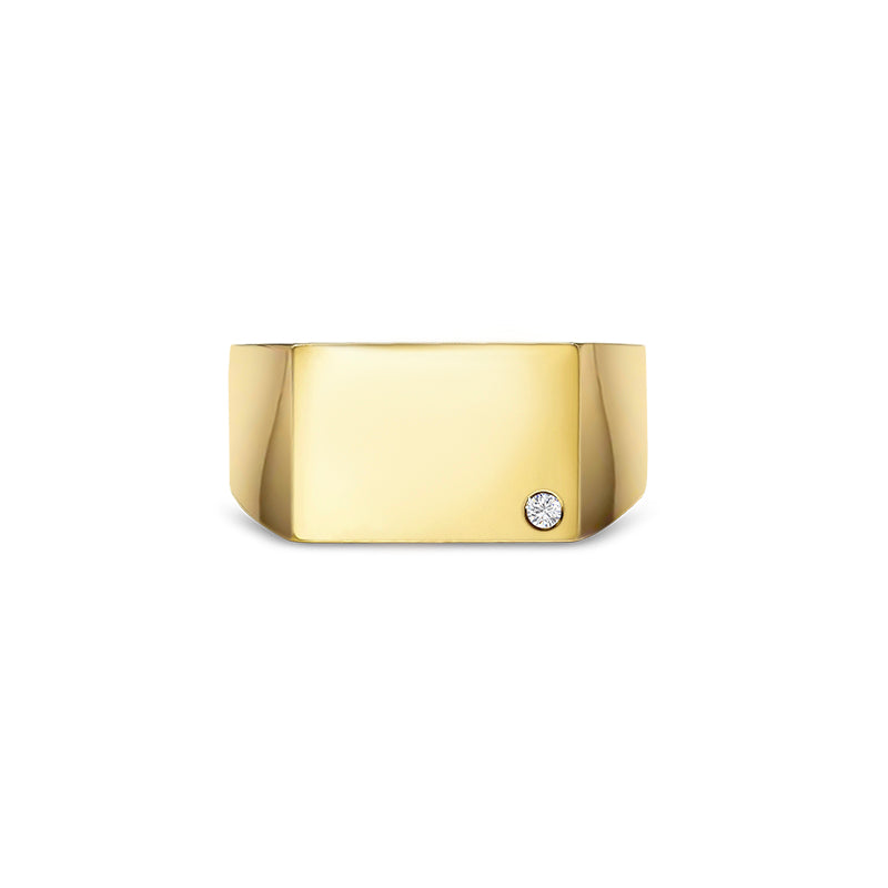 Men's Signet Ring | Diamond Accent