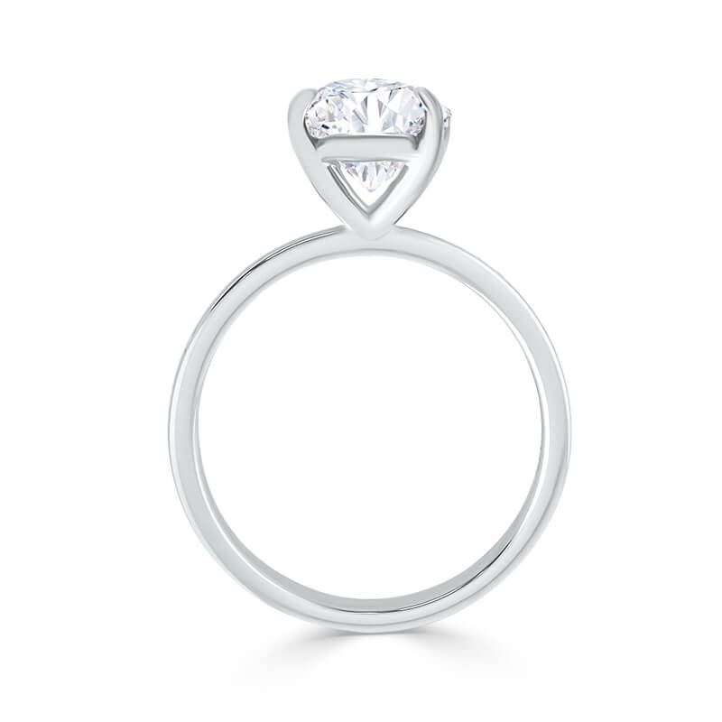 Oval Cut Four Claw Solitaire Setting