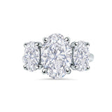 Oval Cut Trilogy Engagement Ring made with Sustainable Lab Grown Diamonds from Deltora Diamonds.