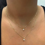 Pear Diamond Solitaire Necklace