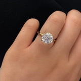 Deltora Diamonds Round Cut Four Claw Solitaire Engagement Ring made with sustainable lab diamonds.