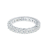 U-prong 2mm Round Cut Eternity Wedding Band with Sustainable Lab Diamonds. Sustainable Bridal Jewellery Deltora Diamonds.