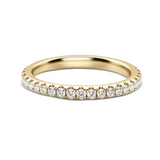 Micro Claw Set Wedding Ring with Sustainable Lab Diamonds.