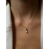 Style 2 Mini Keshi Pearl Pendant with 18k Gold