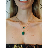 lab grown emerald necklace by deltora diamonds CEO melissa trafford-jones