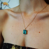 lab grown emerald necklace by deltora diamonds CEO melissa trafford-jones